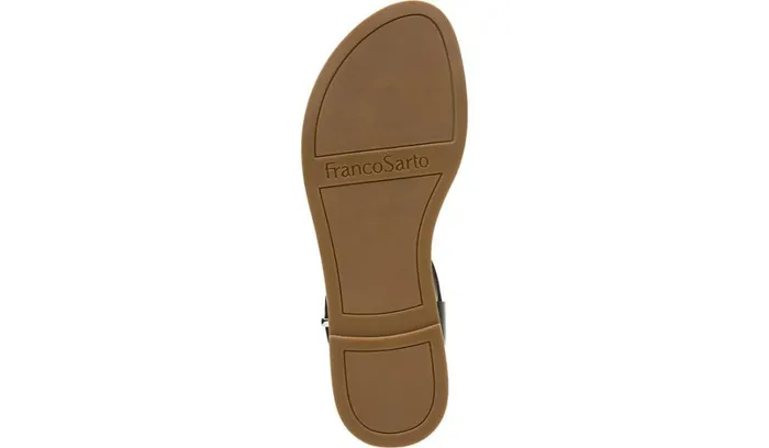 Flat Sandals Women Franco Sarto Franco Glenni Sandal Black Leather