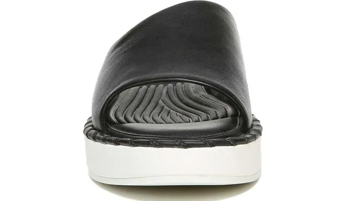 Flat Sandals Women Franco Sarto Sarto Zoe Slide Sandal Black Leather