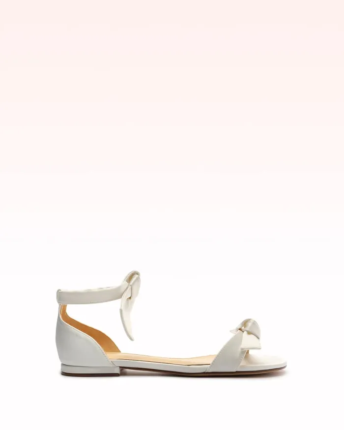 Flats Women Alexandre Birman Clarita Flat Satin White White