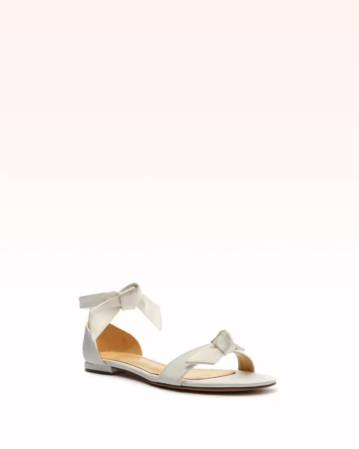 Flats Women Alexandre Birman Clarita Flat Satin White White