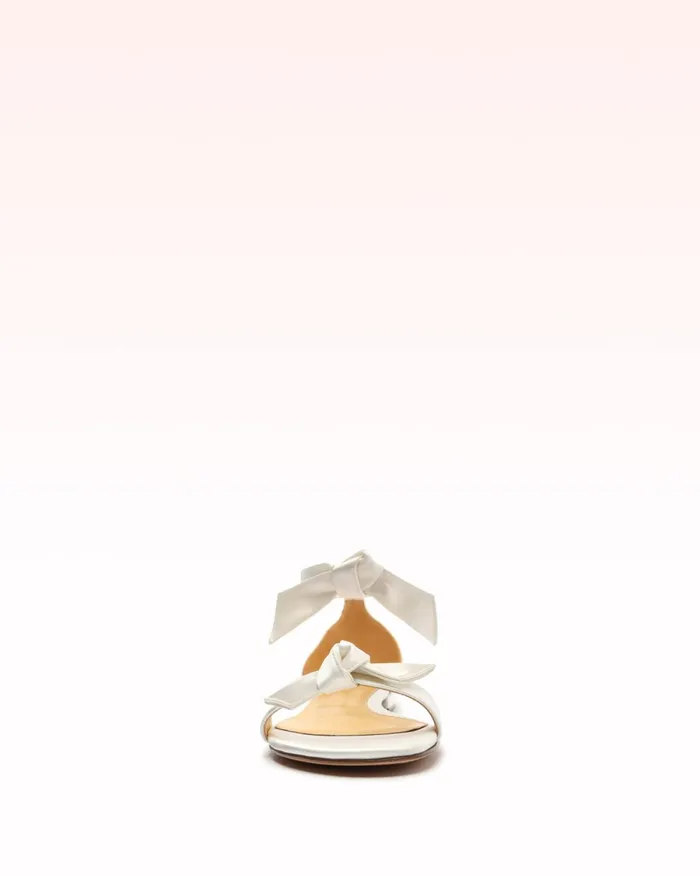 Flats Women Alexandre Birman Clarita Flat Satin White White