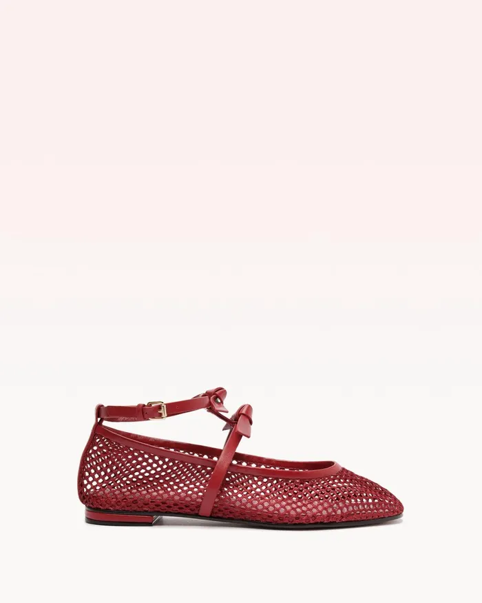 Flats Women Alexandre Birman Slim Clarita Ballet Mesh Red Red