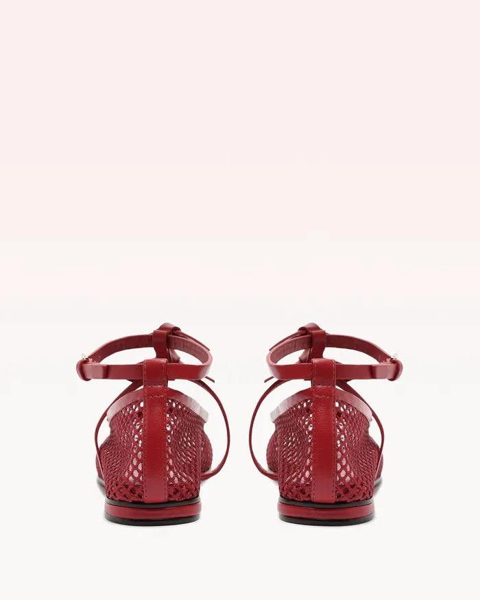 Flats Women Alexandre Birman Slim Clarita Ballet Mesh Red Red