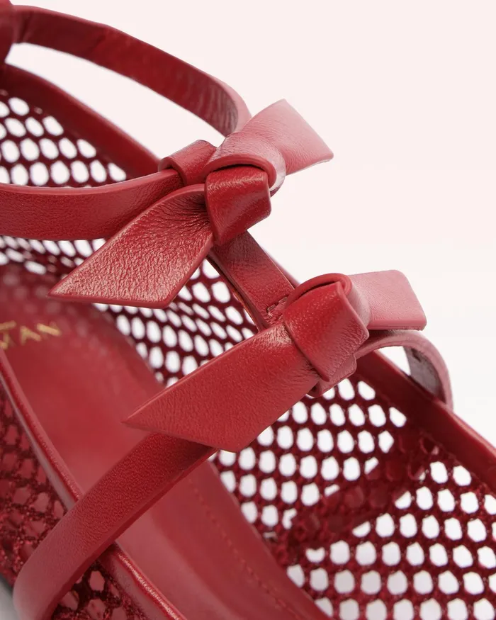 Flats Women Alexandre Birman Slim Clarita Ballet Mesh Red Red