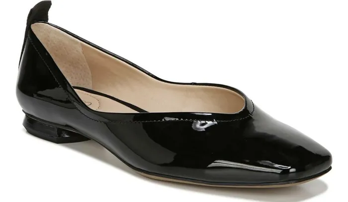 Flats Women Franco Sarto Franco Ailee Flat Black Faux Patent