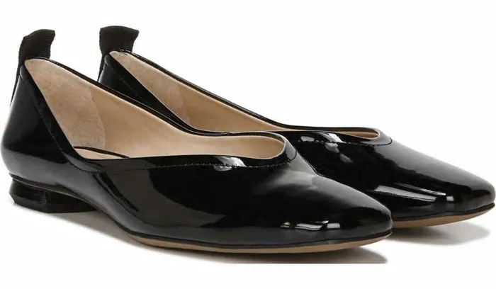 Flats Women Franco Sarto Franco Ailee Flat Black Faux Patent