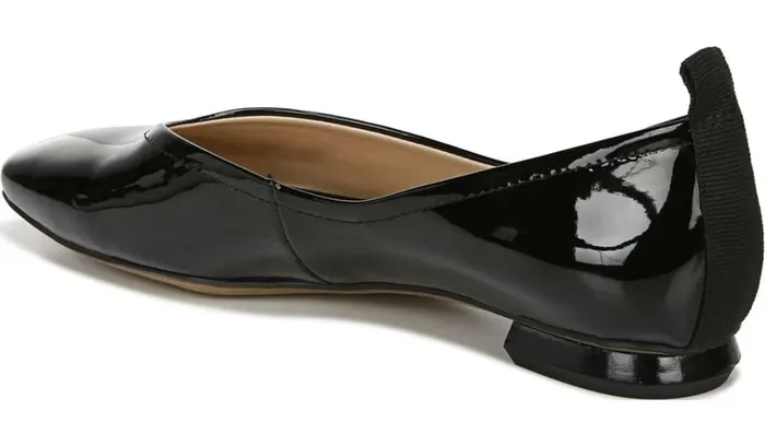 Flats Women Franco Sarto Franco Ailee Flat Black Faux Patent