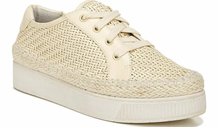 Flats Women Franco Sarto Franco Hyria Platform Sneaker Milk Woven Leather