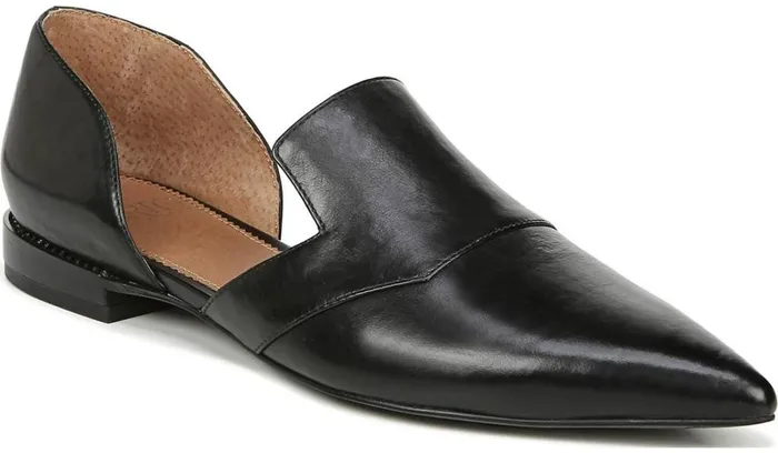 Flats Women Franco Sarto Sarto Toby D039Orsay Flat Black Leather