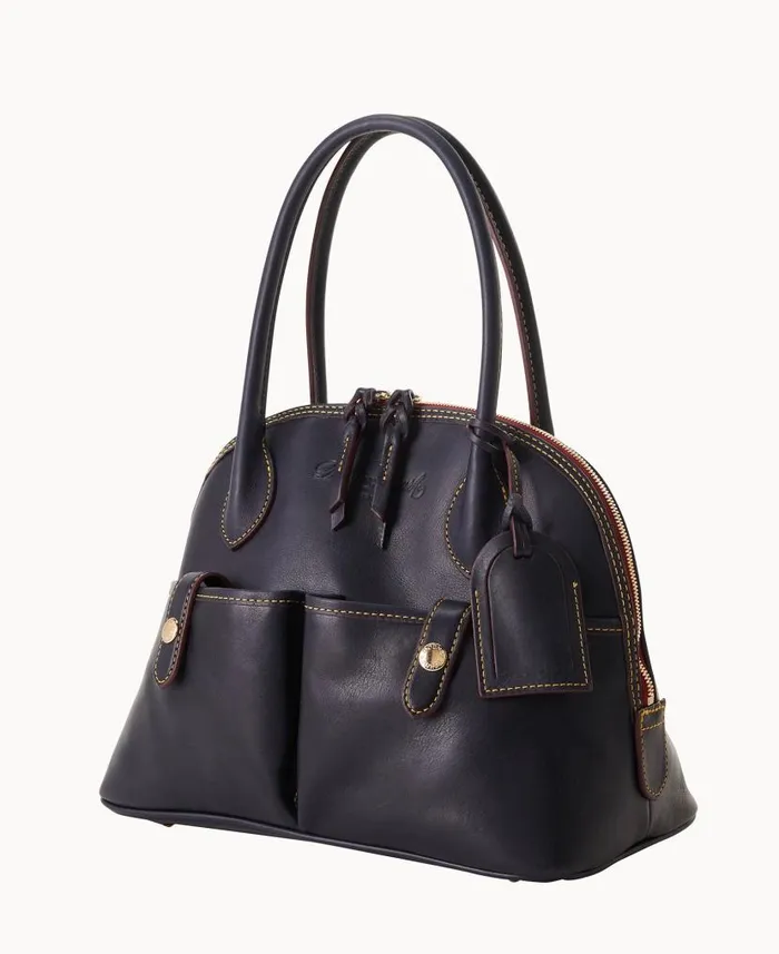 Florentine Domed Satchel Navy Woman Dooney and Bourke Satchels Florentine Domed Satchel Navy Woman Dooney and Bourke Satchels