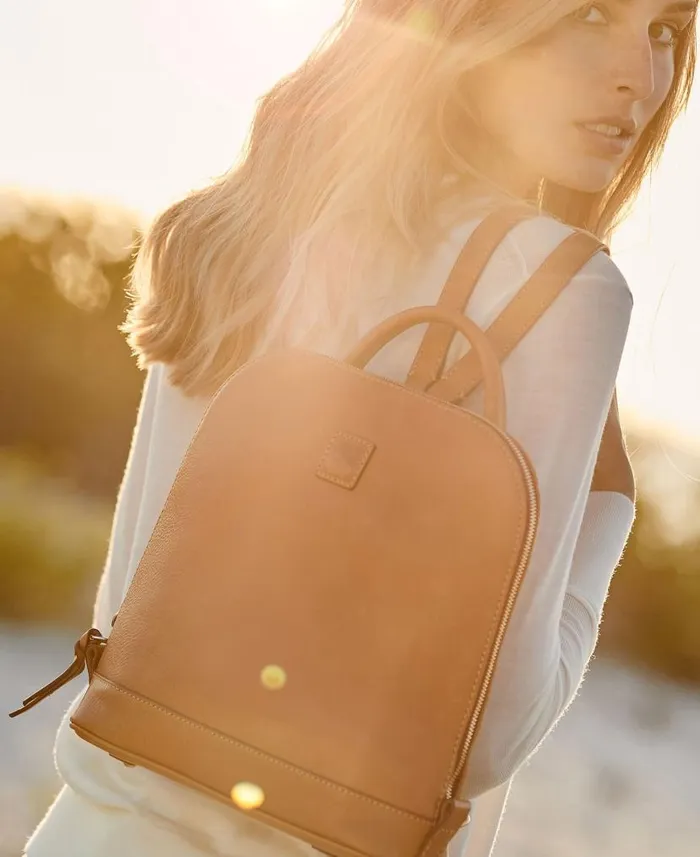Florentine Zip Pod Backpack Natural Woman Dooney and Bourke Backpacks Florentine Zip Pod Backpack Natural Woman Dooney and Bourke Backpacks