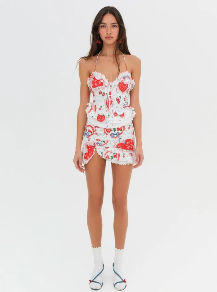 For Love and Lemons Bottoms Daisy Mae Mini Skirt White 8211 Women