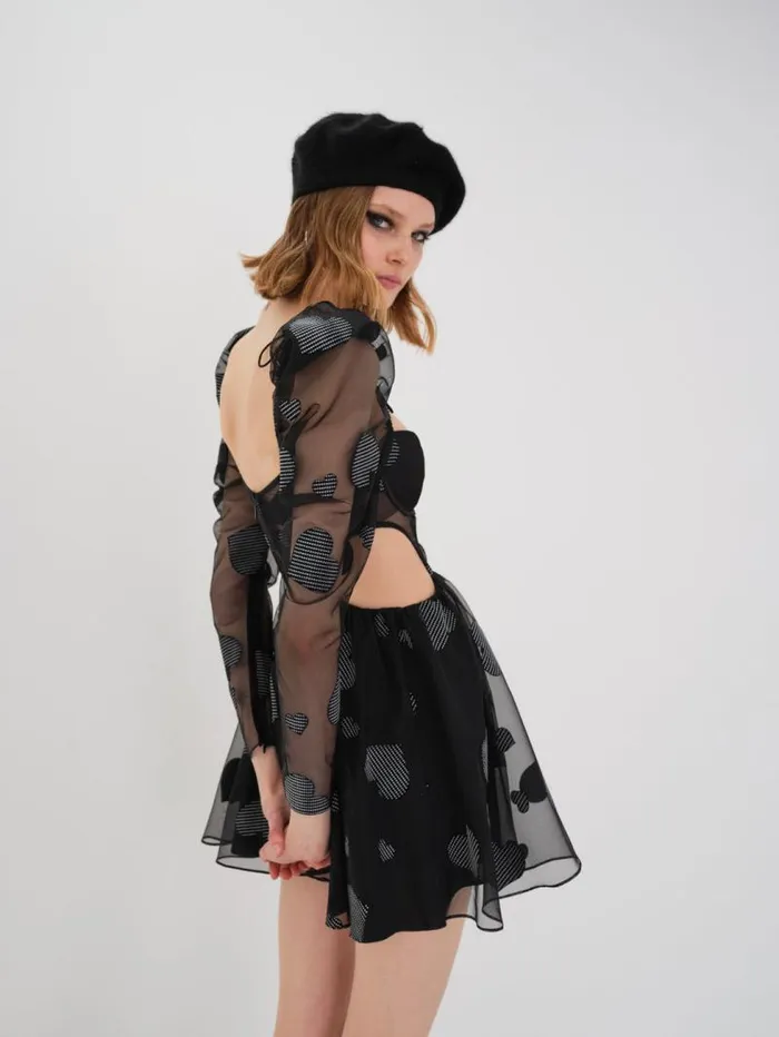 For Love and Lemons Dresses Alexandra Long Sleeve Mini Dress Black 8211 Women