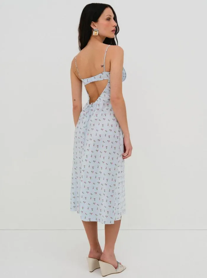 For Love and Lemons Dresses Aurelia Midi Slip Dress Blue 8211 Women For Love and Lemons Dresses Aurelia Midi Slip Dress Blue 8211 Women