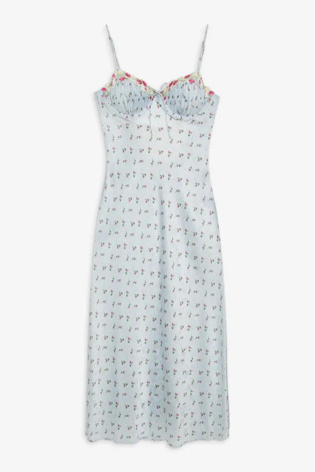 For Love and Lemons Dresses Aurelia Midi Slip Dress Blue 8211 Women For Love and Lemons Dresses Aurelia Midi Slip Dress Blue 8211 Women