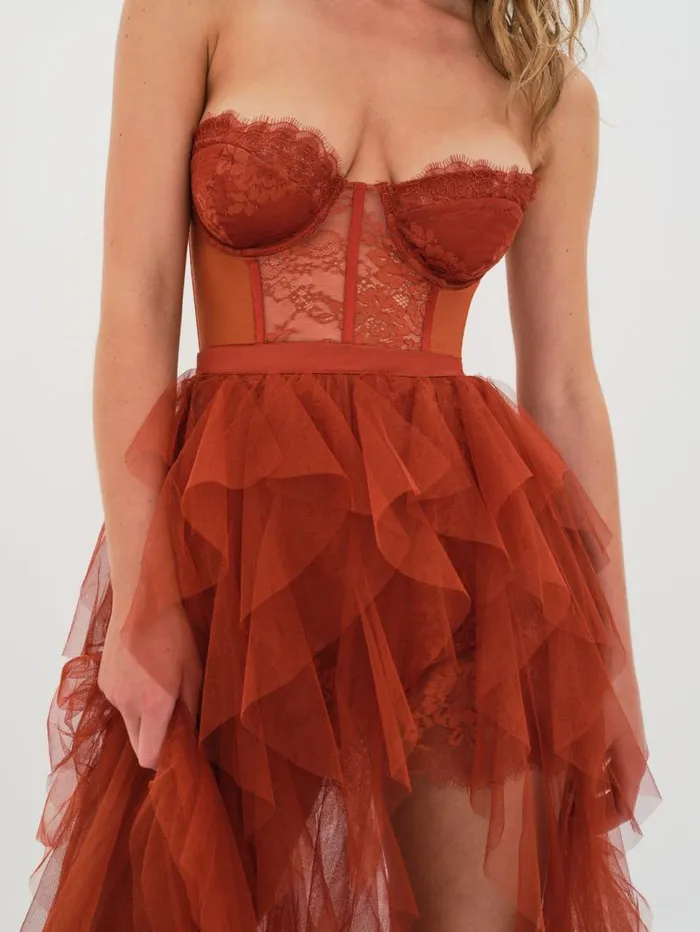 For Love and Lemons Dresses Bustier Gown Neutral 8211 Women For Love and Lemons Dresses Bustier Gown Neutral 8211 Women