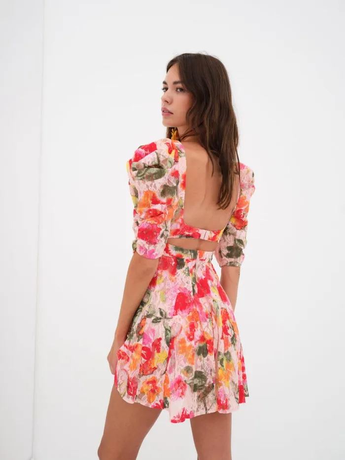 For Love and Lemons Dresses Dascha Puff Sleeve Mini Dress Pink 8211 Women For Love and Lemons Dresses Dascha Puff Sleeve Mini Dress Pink 8211 Women