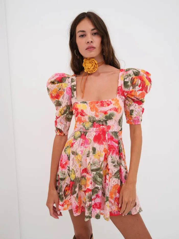 For Love and Lemons Dresses Dascha Puff Sleeve Mini Dress Pink 8211 Women For Love and Lemons Dresses Dascha Puff Sleeve Mini Dress Pink 8211 Women