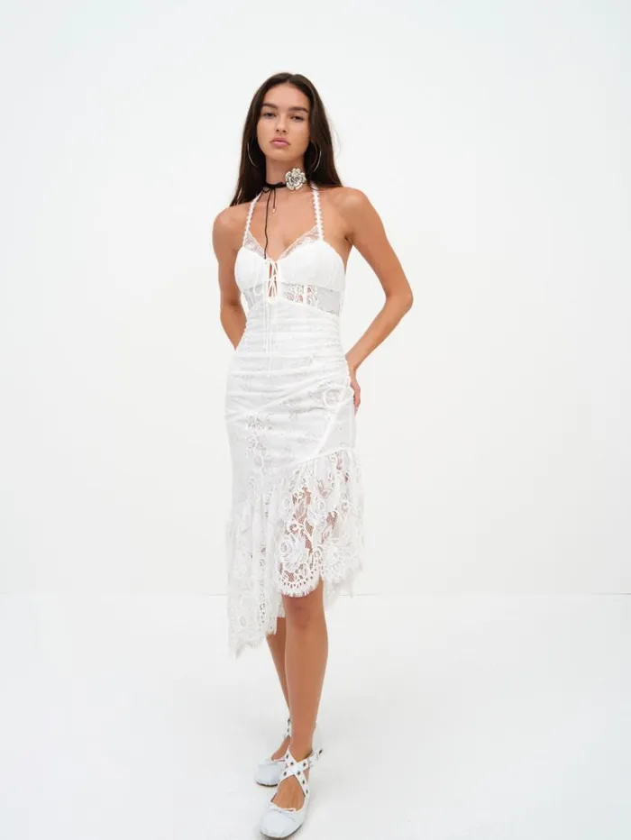 For Love and Lemons Dresses Ellis Midi Dress White 8211 Women