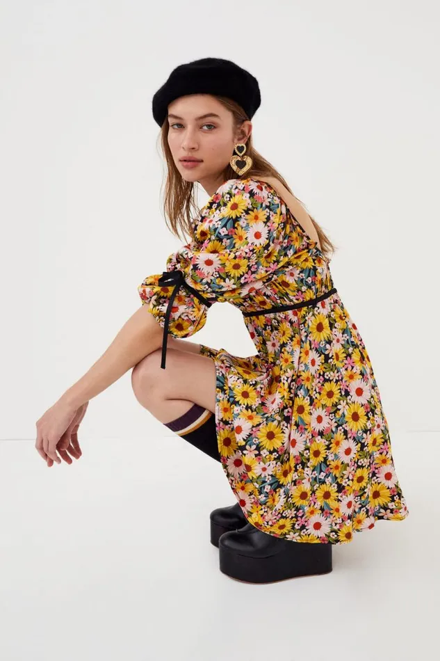 For Love and Lemons Dresses Sylvia Mini Dress Yellow 8211 Women For Love and Lemons Dresses Sylvia Mini Dress Yellow 8211 Women
