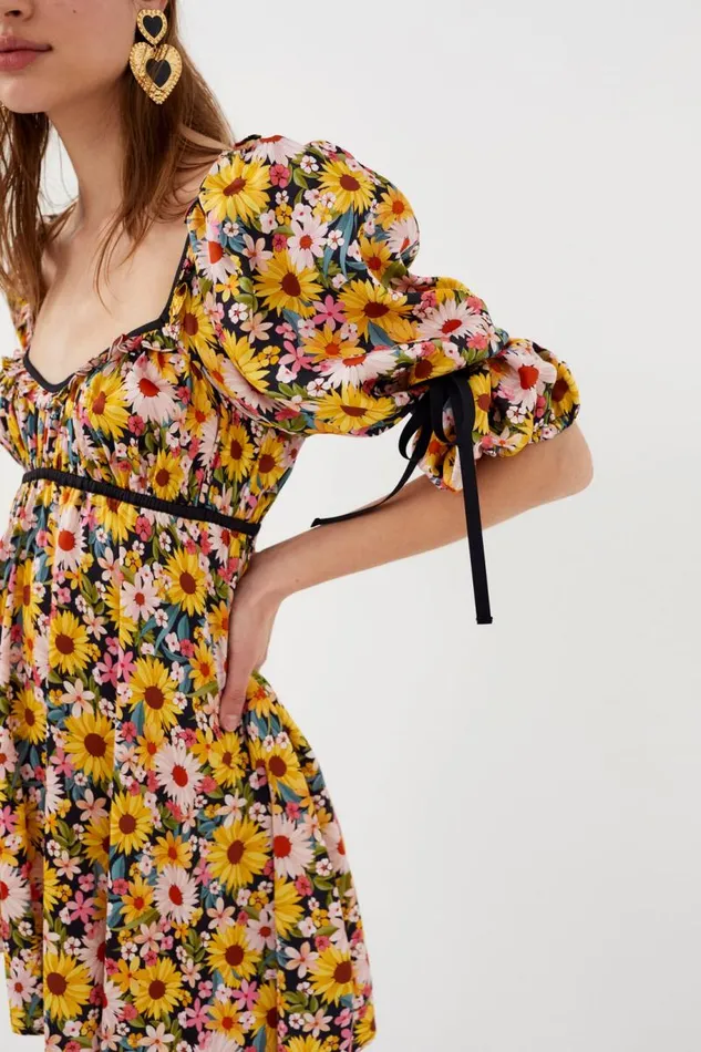 For Love and Lemons Dresses Sylvia Mini Dress Yellow 8211 Women For Love and Lemons Dresses Sylvia Mini Dress Yellow 8211 Women