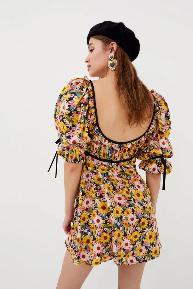 For Love and Lemons Dresses Sylvia Mini Dress Yellow 8211 Women For Love and Lemons Dresses Sylvia Mini Dress Yellow 8211 Women