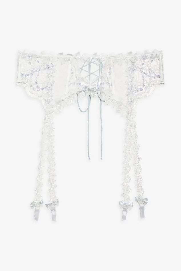 For Love and Lemons Lingerie Georgina Garter Belt Blue 8211 Women