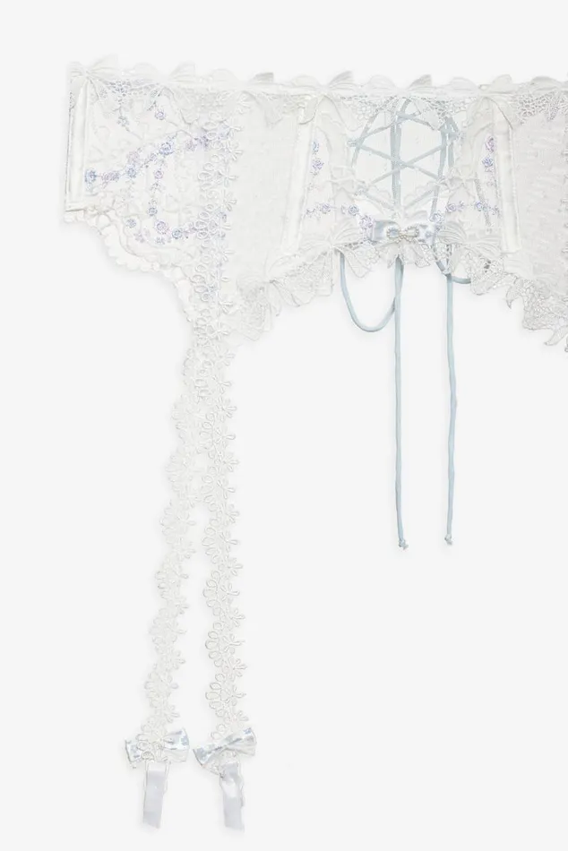 For Love and Lemons Lingerie Georgina Garter Belt Blue 8211 Women