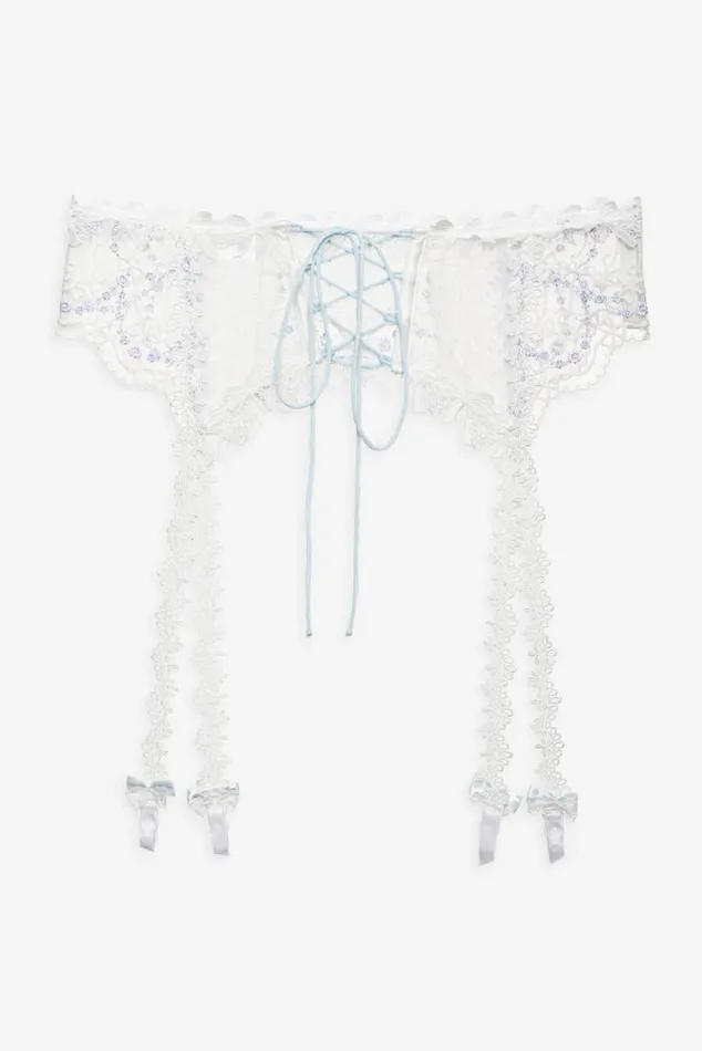 For Love and Lemons Lingerie Georgina Garter Belt Blue 8211 Women