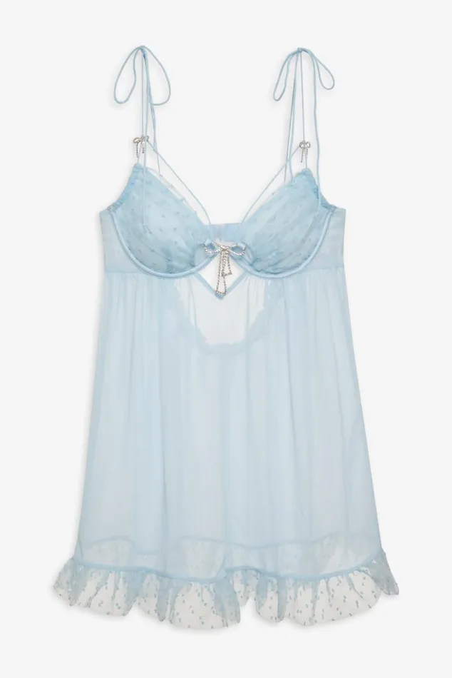 For Love and Lemons Lingerie Izzy Slip Dress Blue 8211 Women For Love and Lemons Lingerie Izzy Slip Dress Blue 8211 Women