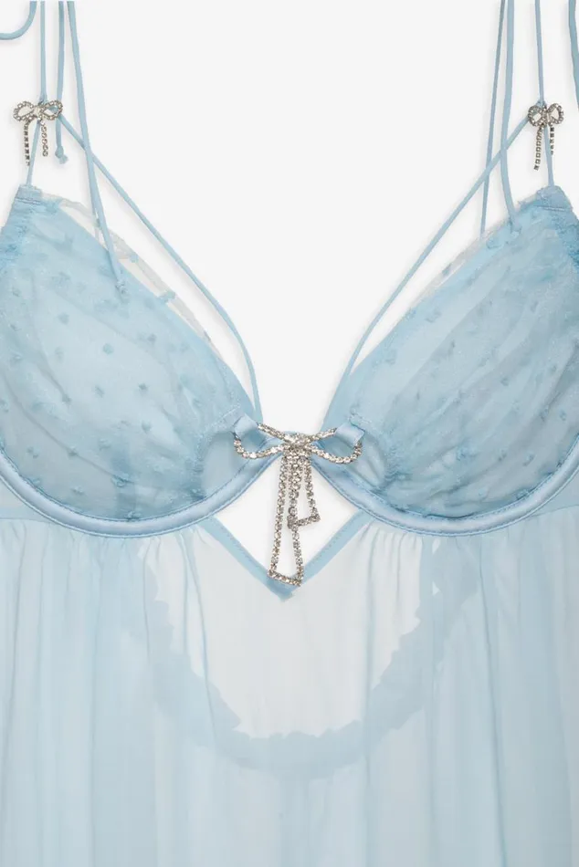 For Love and Lemons Lingerie Izzy Slip Dress Blue 8211 Women For Love and Lemons Lingerie Izzy Slip Dress Blue 8211 Women