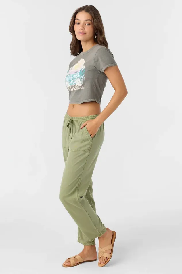 FRANCINA TWILL PANTS Oil Green Women O039NEILL Collections