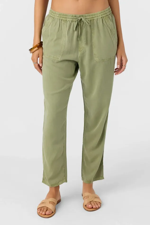 FRANCINA TWILL PANTS Oil Green Women O039NEILL Collections