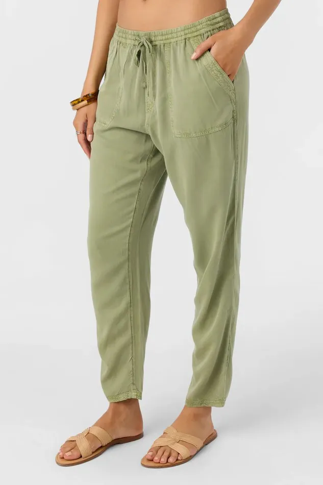 FRANCINA TWILL PANTS Oil Green Women O039NEILL Collections