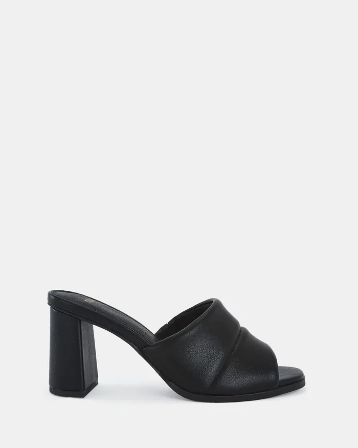 FROSTY BLACK Open Toe Heels Party NOVO Shoes Women