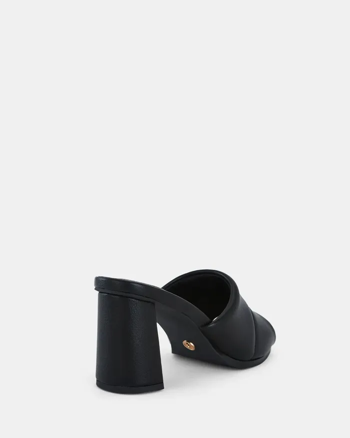 FROSTY BLACK Open Toe Heels Party NOVO Shoes Women