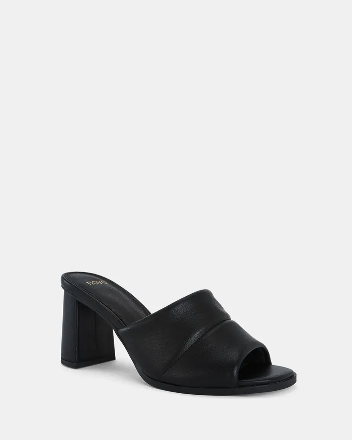 FROSTY BLACK Open Toe Heels Party NOVO Shoes Women
