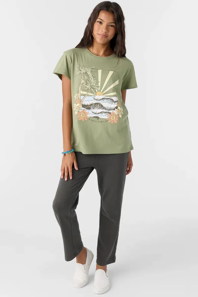 GIRL039S TROPICAL SWELL TEE Oil Green Kids O039NEILL Girl039S Clothing