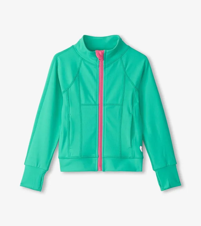 Girls Aqua Green Active Jacket Hatley