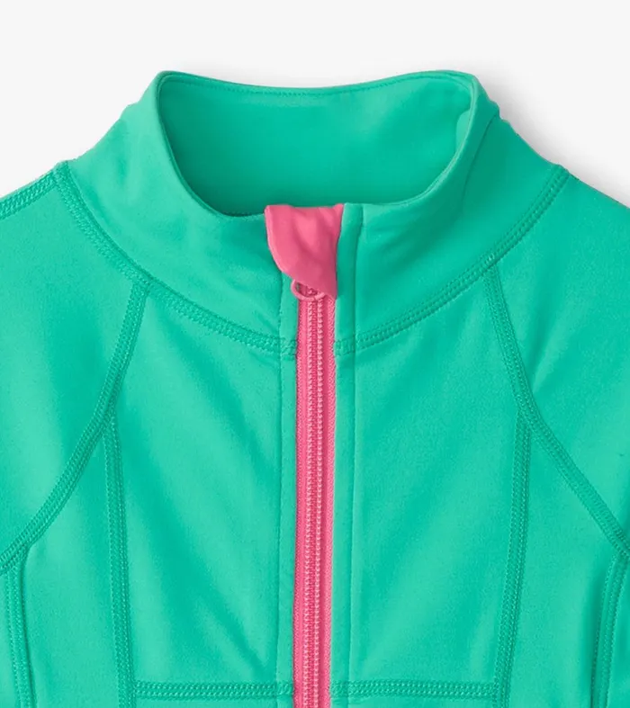 Girls Aqua Green Active Jacket Hatley