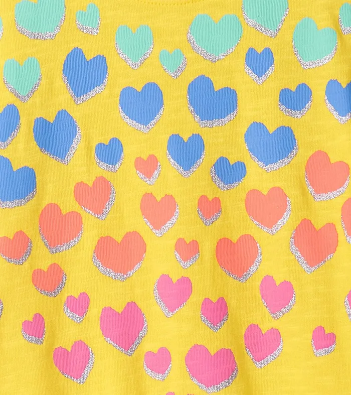 Girls Falling Hearts Graphic Tee Hatley