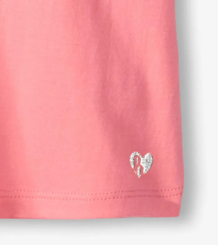 Girls Pink Sachet Twisted Sleeve Tee Hatley