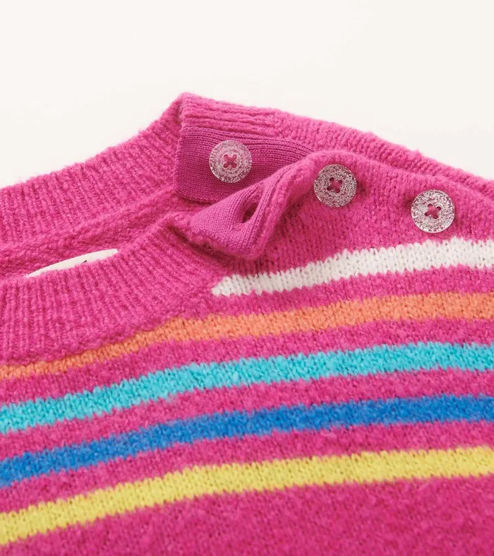 Girls Rainbow Stripes Sweater Tunic Hatley