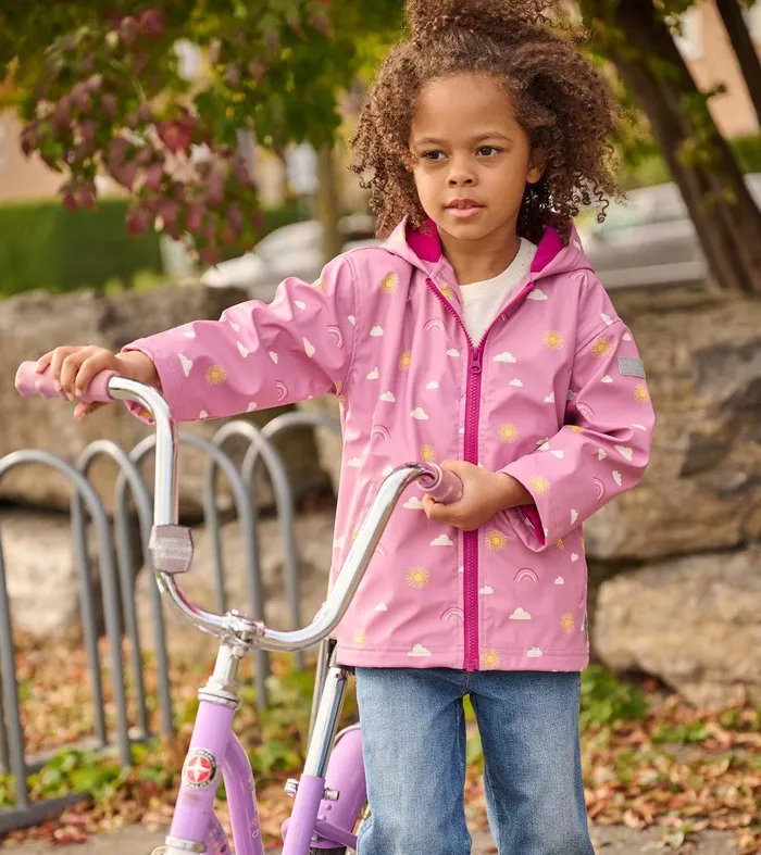 Girls Sun Charms ZipUp Rain Jacket Hatley