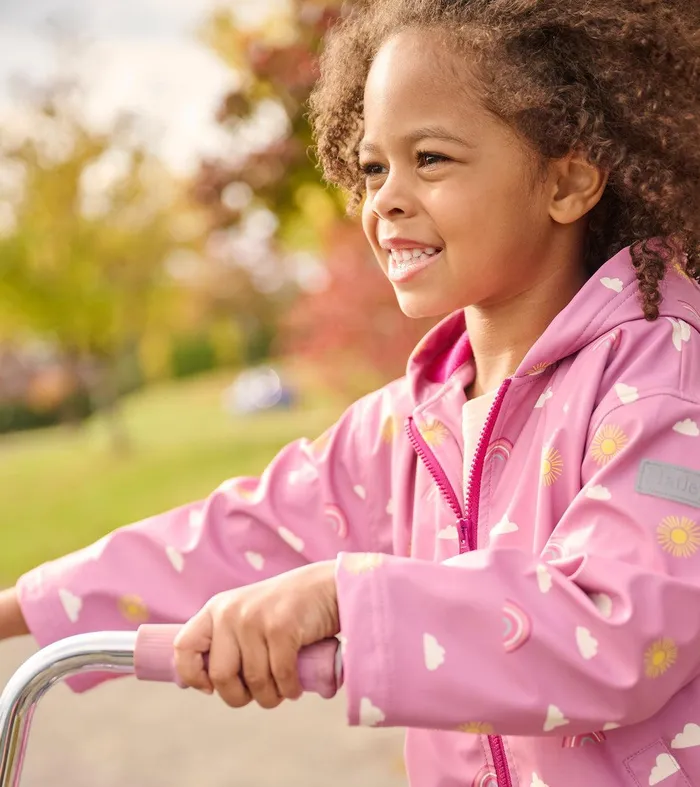 Girls Sun Charms ZipUp Rain Jacket Hatley