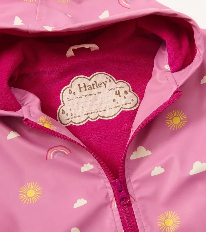 Girls Sun Charms ZipUp Rain Jacket Hatley