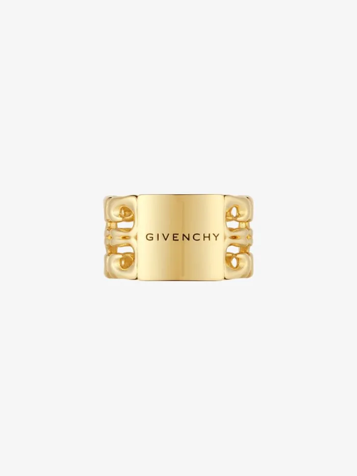 Givenchy 4G Liquid Ring In Metal Golden Yellow Women Jewelry