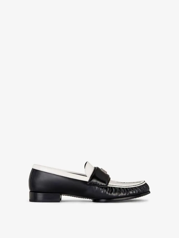 Givenchy 4G Loafers In Leather Blackwhite Women Boots and Booties