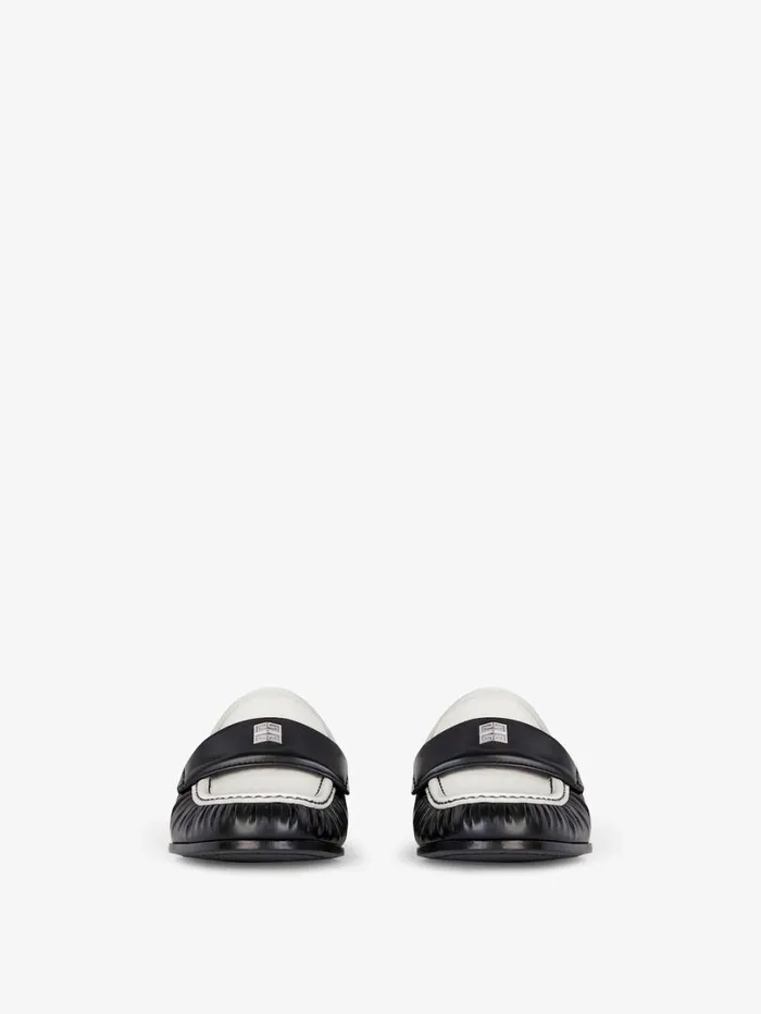 Givenchy 4G Loafers In Leather Blackwhite Women Boots and Booties Givenchy 4G Loafers In Leather Blackwhite Women Boots and Booties