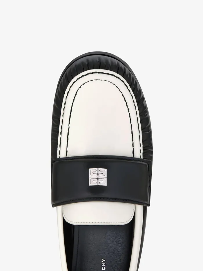 Givenchy 4G Loafers In Leather Blackwhite Women Boots and Booties Givenchy 4G Loafers In Leather Blackwhite Women Boots and Booties